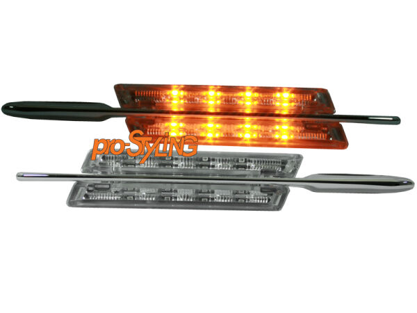 Seitenblinker Blinker BMW E46 3er Limo Touring  LED chrom 01-05 Facelift (JM)