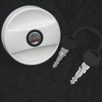 Einfüllstutzen Wasser Frischwassertank Tankdeckel Wohnwagen Wohnmobil weiß New 35 mm