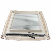 Innenrahmen für MPK Dachluke Dachfenster Dachhaube 40 x 40 cm Wohnwagen Wohnmobil Caravan mit LED Beleuchtung und Doppelplissee