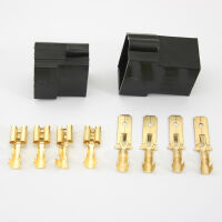 Universal 4 poliger vier Kontakt Stecker Anschlussstecker...