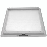 Innenrahmen für MPK Dachluke Dachfenster Dachhaube 40 x 40 cm Wohnwagen Wohnmobil Caravan mit Rollo und Moskitonetz grau
