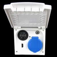 Multifunktions Außensteckdose Wohnmobil Wohnwagen 220V 230V Sat Antenne HDMI 12 Voltmeter Steckdose Schuko