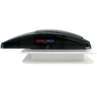 MAXXFAN Deluxe schwarz getönte Klarglas Dachluke Dachfenster Dachhaube 40x40 cm mit Ventilator