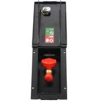 MPK Gas Gassteckdose Außensteckdose Versorgungsklappe Wohnmobil Wohnwagen Caravan mit Schloss schwarz rechteck