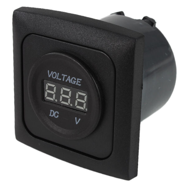 C-Line Presto Inprojal CBE Steckdose Voltmeter Digtal 12 + 24 Volt + Rahmen + Isodose schwarz