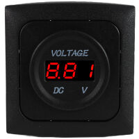 C-Line Presto Inprojal CBE Steckdose Voltmeter Digtal 12 + 24 Volt + Rahmen + Isodose schwarz