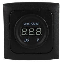 C-Line Presto Inprojal CBE Steckdose Voltmeter Digtal 12 + 24 Volt + Rahmen + Isodose schwarz