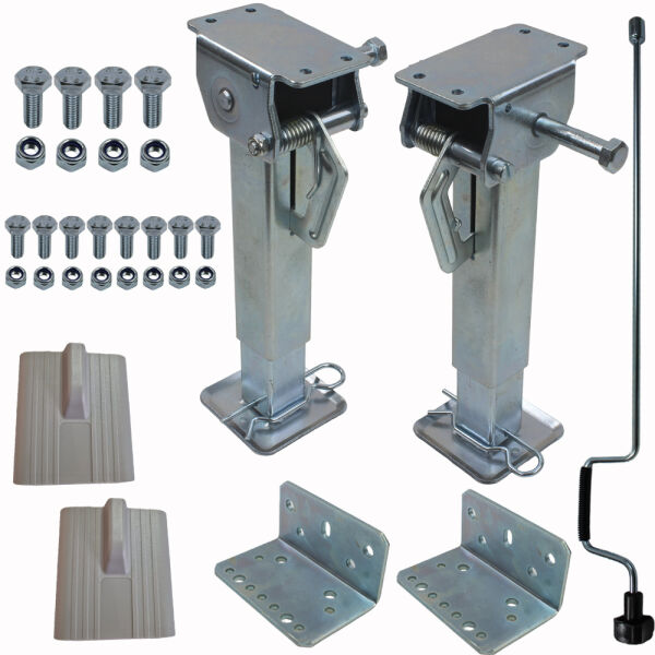 2x Kurbelstütze Kurbelstützen Hubstützen Hubmatic Wohnmobil Wohnwagen 330 bis 535 mm