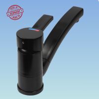 Capri Kompakt Wasserhahn mit Schalter schwarz matt Einhebelmischer Wohnmobil Wohnwagen Caravan Camping Boot