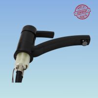 Capri Kompakt Wasserhahn mit Schalter schwarz matt Einhebelmischer Wohnmobil Wohnwagen Caravan Camping Boot
