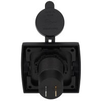 C-Line Presto Inprojal CBE doppel USB-C Steckdose 12/24 Volt + Rahmen Wohnmobil Wohnwagen 36W schwarz