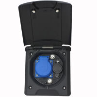 ABL Multifunktions Außensteckdose Vorzeltsteckdose Wohnmobil Wohnwagen 220V 230V Sat Antenne  USB A + USB C schwarz