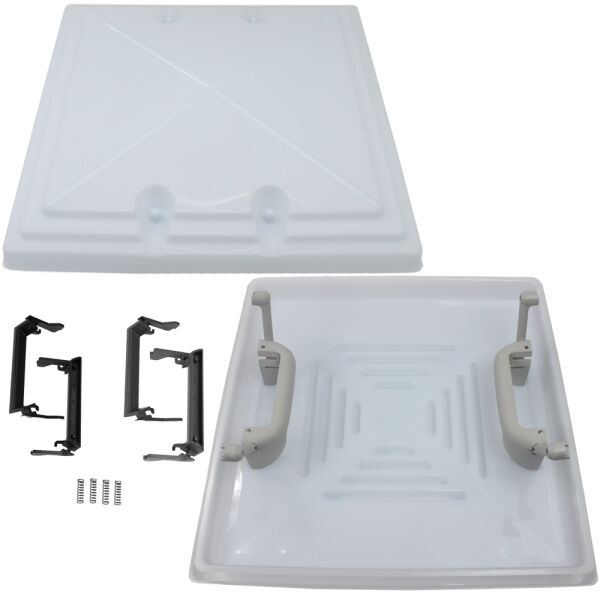 MPK Ersatzhaube Dachluke Dachfenster Dachhaube 40 x 40 cm Modell 42 / 420 Wohnwagen Wohnmobil Caravan Camper grau