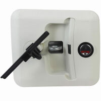 ZADI Drehspannschloss weiß-schwarz für Wohnwagen Wohnmobil Klappenschloss Serviceklappe Gaskasten #1