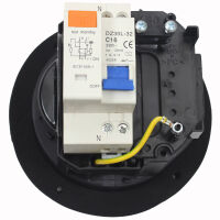 CEE Orus Einspeisungssteckdose Einbausteckdose Sicherungskasten 220V - 250V + FI + LS weiß