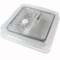 Dachluke Dachfenster Dachhaube 28x28 cm + Ventilator + Innenrahmen klarglas
