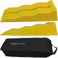 2x 5 Tonnen 130 mm Stufenkeile Ausgleichskeile Wohnmobil Camper + Tasche gelb
