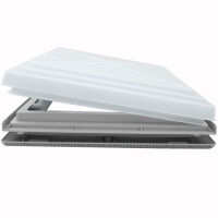 MPK Modell 42 Dachluke Dachfenster Dachhaube 40 x 40 cm + Doppelrollo Wohnwagen Wohnmobil Caravan grau