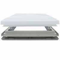 MPK Modell 42 Dachluke Dachfenster Dachhaube 40 x 40 cm + Doppelrollo Wohnwagen Wohnmobil Caravan grau