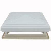 MPK Modell 42 Dachluke Dachfenster Dachhaube 40 x 40 cm + Doppelrollo Wohnwagen Wohnmobil Caravan perlweiß