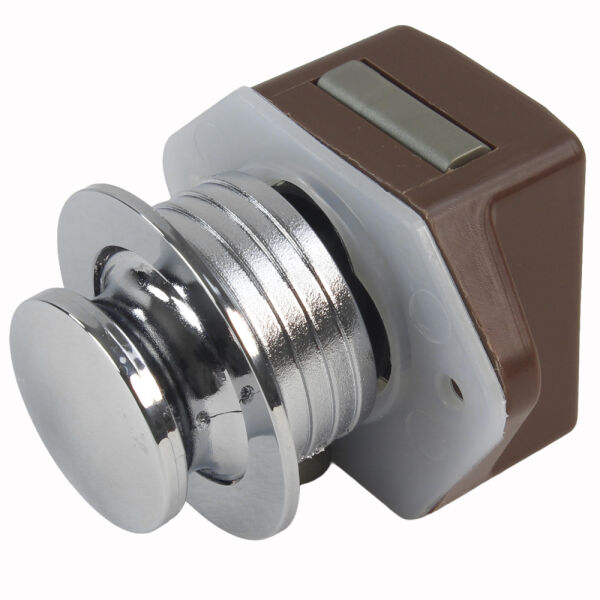 Baldacci ABS Push-Lock Möbelschloss Klappe Türschloss Bad Schrank rund chrom