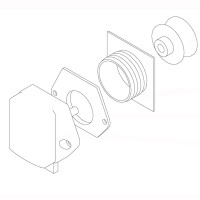 Baldacci ABS Push-Lock Möbelschloss Klappe Türschloss Bad Schrank rund schwarz