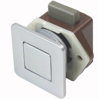 Baldacci Zamak Push-Lock Möbelschloss Klappe Türschloss Bad Schrank quadratisch silber