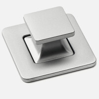 Baldacci Zamak Push-Lock Möbelschloss Klappe Türschloss Bad Schrank quadratisch silber