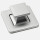 Baldacci Zamak Push-Lock Möbelschloss Klappe Türschloss Bad Schrank quadratisch silber