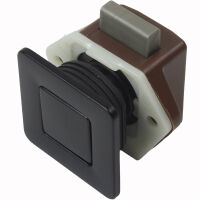 Baldacci Zamak Push-Lock Möbelschloss Klappe Türschloss Bad Schrank quadratisch schwarz