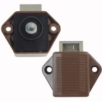 Baldacci Zamak Push-Lock Möbelschloss Klappe Türschloss Bad Schrank quadratisch schwarz