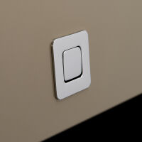 Baldacci Zamak Push-Lock Möbelschloss Klappe Türschloss Bad Schrank quadratisch groß chrom
