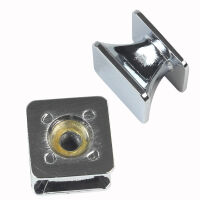 Baldacci Zamak Push-Lock Möbelschloss Klappe Türschloss Bad Schrank quadratisch groß chrom