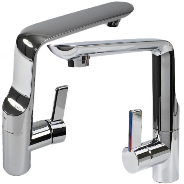 Wasserhahn Einhebelmischer Modena mit Schalter Farbe chrom (B-Ware)