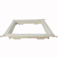 Montagerahmen für MPK VisionVent S pro Dachluke Dachfenster Dachhaube 28x28 Wohnwagen Wohnmobil perlweiß